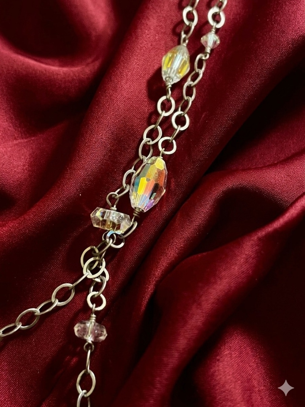 Eye-catching 925 Sterling Crystal Necklace – 47” Opera-Length Statement Piece